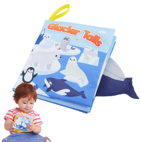 Libro de tela arrugada, libro de tela suave | Juguetes de actividad para la educación temprana | Libros crujientes suaves para tocar y sentir, juguetes sensoriales para niños, juegos educativos 3D
