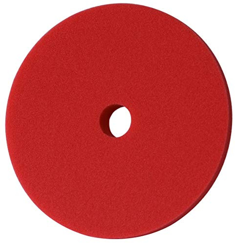 detailmate Set - Menzerna Premium Heavy Cut Foam Pad - 150 mm - Harter Polierschwamm - rot + 1 Nitril - Schutzhandschuh
