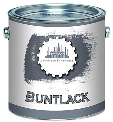 Metall und Holz lack Buntlack SEIDENMATT 2in1 Signalweiß RAL 9003 Weiß Grundierung+Lack für Innen & Außen Decklack - besonders robust & schnelltrocknend - Lausitzer Farbwerke (5 L)