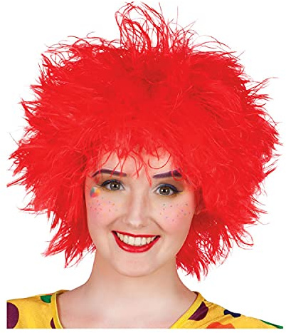 NEU Perücke Unisex Frizzy, Strubbel-Look, rot - mit Haarnetz