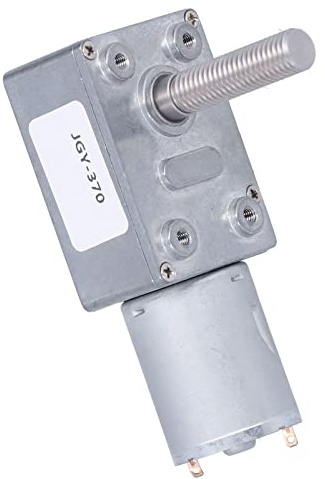 Schneckengetriebemotor mit Selbsthemmung DC12V 90RPM Zinklegierung 8x33mm Gewindewelle für DIY Roboter Drehtisch Motorgetriebe Hochleistungs