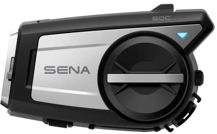 Sena 50C Motorcycle Communication & 4K Camera System w/Sound by Harman Kardon Integrated Mesh Communication Headset with Premium Microphone & Speakers