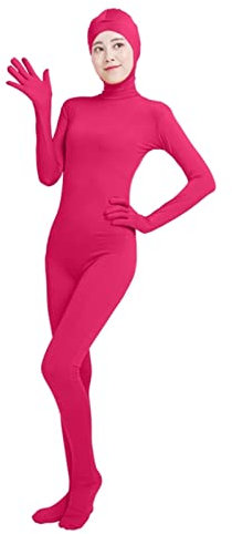 Lifup Adulti Spandex Pieno Corpo Costume Cosplay Body Tuta Intera Aderente Per Travestimento fucsia 2XL