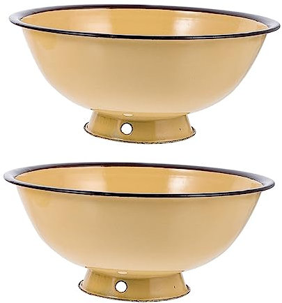 UPKOCH 2piezas Platos Esmaltados Cuencos Para Fideos y Ramen Retro Para y Comercios