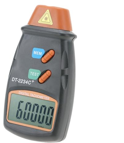Digital Lasertakometer med LCD-display,Digitala Varvräknare Testare och Detektorer Dt 2234C Beröringsfri Digital LCD-fotovarvräknare Varvtalsmätare Varvräknare för små Motorer Rörelse, Hastighetskraft