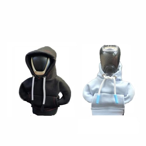 CULTP 2pcs Schaltknauf Hoodie Shifter für LINCO Nautilus 2018-2023,Funny Schalthebel Haube Abdeckungen Dekoratives Zubehör,A1-Black White