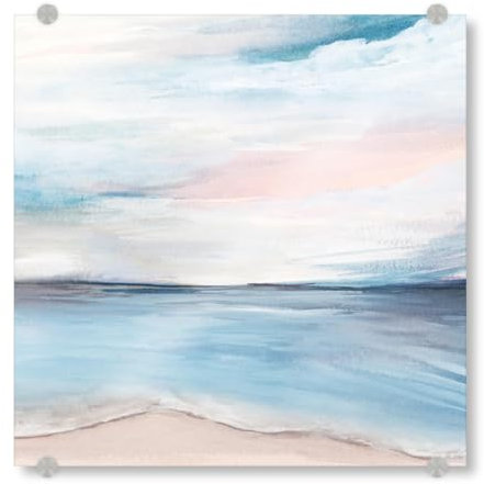 artboxONE Acrylglasbild 70x70 cm Abstrakt Shoreline-Fortsetzung Bild hinter Acrylglas - Bild Strand Meer Ozean