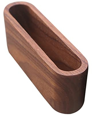 EXCEART Walnuss Holz Visitenkartenhalter Eleganter Organizer Für Schreibtisch Aufbewahrung Von Visitenkarten Und Notizen Stilvoller Namensdisplay-ständer Für Büro Und Zuhause