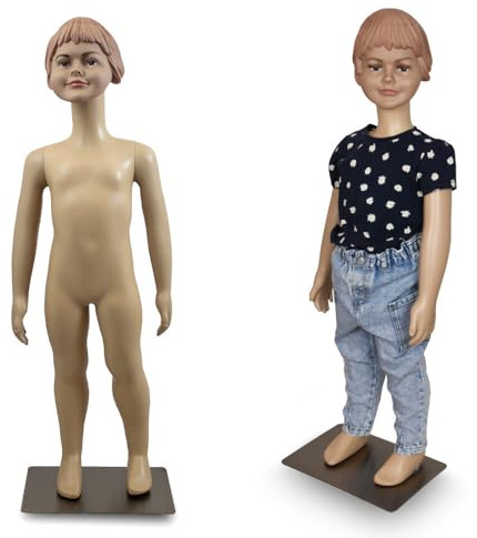 BITUXX Schaufensterpuppe Weiblich Mädchen Schaufensterfigur Mannequin Schneiderpuppe 360° beweglich 90cm