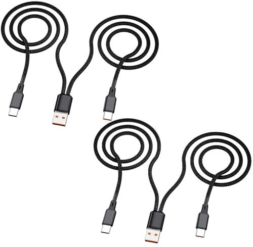 Multi USB C Kabel 1.2M 2Pack,2 in 1 Mehrfach Typ C Ladekabel, 3A Dual Splitter USB C Ladegerät, Nylon Kabel,USB A zu Doppel USB C Port,Kompatibel mit iPhone 15,iPad Pro/Air,Samsung S24, Google,Android