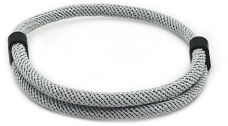 EVEMATE Braccialetto Paracord dalla corda della vela | Per uomini e donne | Fascia regolabile in paracord da surfista | Semplice e discreto per il tempo libero e lo sport (Grigio)