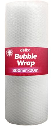 delka Bubble Wrap Premium Quality Material for Fragile Items, Moving, Storage & Shipping, Environmentally Friendly and Cost Effective (300mm x 20m)