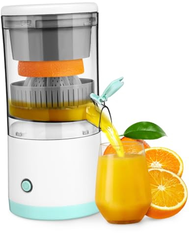 Alipis Electric Citrus Juicer Rechargeable Cordless Juicer Efficient Extraction Wide Application Easy Operation Compact Portable Design Suitable for Lemon Orange Easy Cleaning