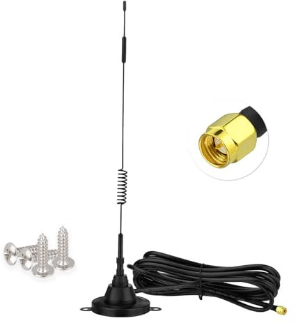 Superbat Antenne 4G LTE Externe Magnétique Omnidirectionnelle Gain 3dBi Connecteur SMA Mâle pour Routeurs Cellulaires AT&T/Verizon/T-Mobile Modems Récepteurs Étendus Caméras Discrètes Etc