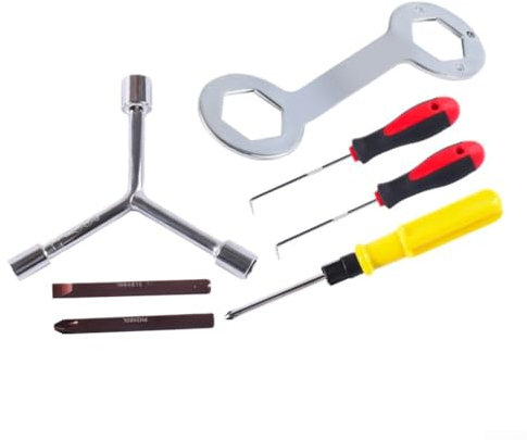 Llave de vaso, Llave de tubo hexagonal de 3 vías,Herramienta de llave de reparación combinada,Llave de tubo hexagonal de 3 vías tipo Y 8/10/12 mm for herramienta de extracción de ruedas de lavadora