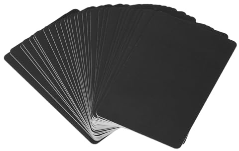 PATIKIL Leere PVC-Karten, 30er-Pack Inkjet-Plastik-ID-Karte CR80 30 MIL Weiße bedruckbare Visitenkarten, wasserdichter beidseitiger Druck für Foto-ID-Badge Inkjet-Drucker Matt, Schwarz