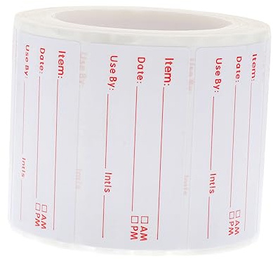 Holibanna Beschreibbare Lebensmitteletiketten Aus Ablösbarem Material Rote Datumsetiketten Zum Markieren Und Organisieren Von Vorratsgläsern Lebensmittelechte Aufkleber Ohne Kleberückstände