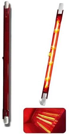 Infrared Heater Bulb 1300W, 254mm R7S Ruby Halogen Bulb Dimmable, Quartz Heating Light Bulbs, Patio Heating Lamp for Heatmaster U3 Heater, No Flicker, 1300lm, 220V Quartz Heat Infrared Bulbs, 2 Packs