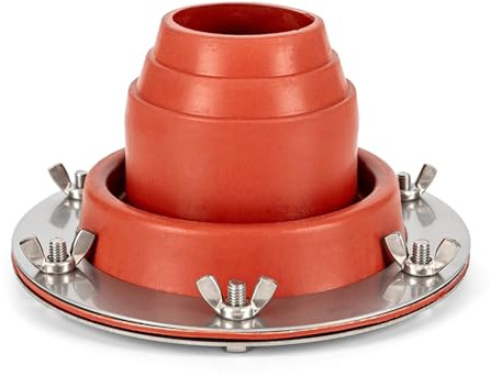 Qsvbeeqj Tubo de silicona para tienda de campaña, leña, tienda de campaña al aire libre, chimenea, con anillos de acero de protección térmica