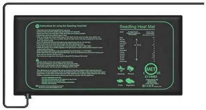 YCNLYSSR Heizmatte für Pflanzen, Heizmatte für Setzlinge, Heizmatte für Setzlinge, Keimung von Zimmerpflanzen, wasserdichtes Heizkissen, Anzucht-Startermatte (25 x 52,5 cm)