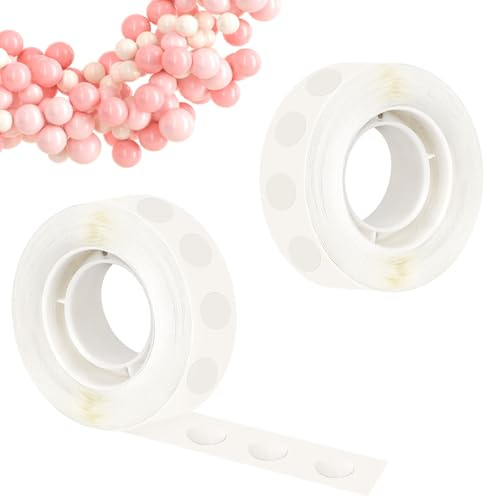 elzle 620 Pcs Points de Colle Ballon,Points Collants Amovibles pour Ballons,Pastilles Adhésives Double Face pour Ballons,Adhésif pour Chaîne - Fêtes,Faites-le Manuellement