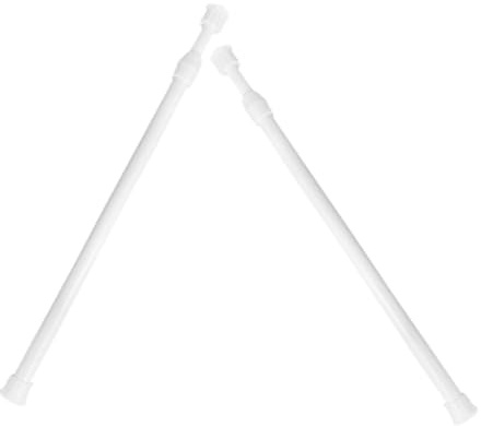 PENIKOKO 2 pezzi Asta Tensione Telescopica per Tende e Doccia Regolabile in Acciaio Carbonio e Abs Resistente Foratura Multifunzionale per Armadio e Stendibiancheria