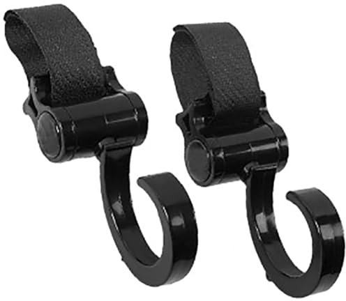 Clips para accesorios para cochecitos: perchas giratorias para