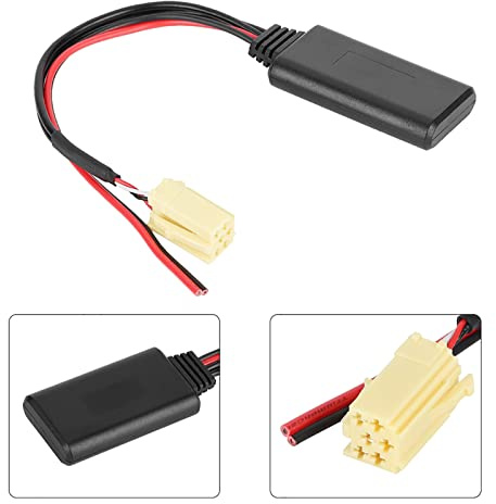 Xiuganpo Adattatore Cavo Audio Aux Adatto per Auto 159 2007-, Connessione Alla Radio, Ascolta Musica da Telefono/tablet, Nero/rosso, Uso in Auto