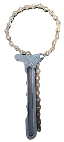 Generisch Llave de filtro de para cadena, herramienta de cadena de carraca de acero al carbono de alto rendimiento, juego de llaves de extracción de filtro de ajustable para rodamientos