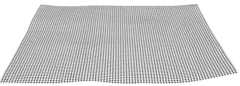 BESTOMZ Feuille de Cuisson pour Barbecue en Fibre de Verre 36X42 CM Noire, Réutilisable, Antiadhésive, Adaptée pour Grillades Four et Barbecue Extérieur