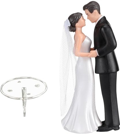 Figura de Novios para Tarta de Boda, Decoración para Tarta de Boda, Figuras de Pastel de Boda, Elegante y Reutilizable, Figura Novios Tarta Boda para Decoración de Boda, Decoración de Mesa