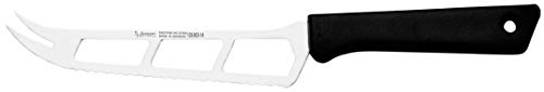 Burg pájaro Queso Cuchillo – Mango de plástico ppn (, con agujero, longitud de la hoja: 16 cm – Color: Negro