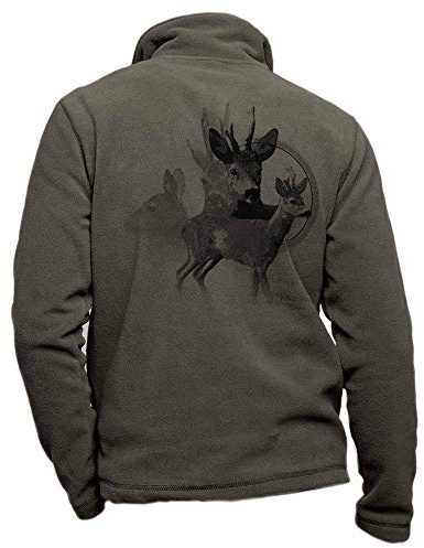 Veste chasse polaire kaki personnalisé brocard - vêtement chasse taille M