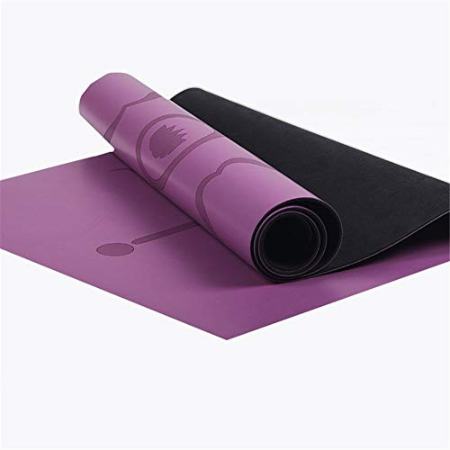PU Naturkautschuk Yoga-Matte Hersteller Customized Body Line Sweat-absorbierende Anti-Rutsch-Matte Lokale Fitness Mat Männer Und Frauen Yoga Studio (Schwarz)