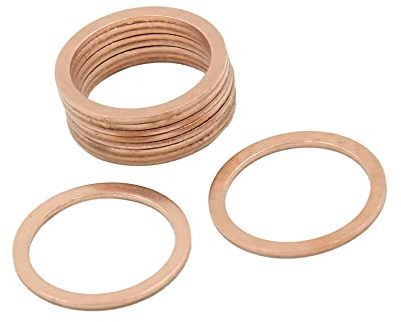 A ABSOPRO Rame Rondella Universale 18mm Piatto Sigillante Guarnizione anellos (Set di 10)