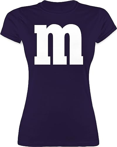 Shirtracer - Shirt Damen - & Fasching - M Aufdruck Karneval I M&M Schokolinse I MM Fastnacht I Fasnacht I Fasnet