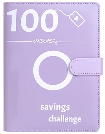 Zasdvn Budget Planner 100-Spar-Challenge-Ordner, Spar-Challenge-Set Im 5-Format Mit Geld-Organizer Umschlägen Budget Ordner Geld Organizer Sparen Mappe Cash Sparbuch Haushaltsbuch