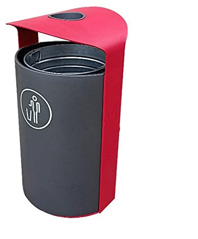 Mülleimer für Eingänge, Geschäfte Outdoor-Mülleimer, kommerzieller Metall-Mülleimer mit Aschenbecher oben und herausnehmbarem Inneneimer, moderner Recycling-Mülleimer for den Außenbereich Mülleimer