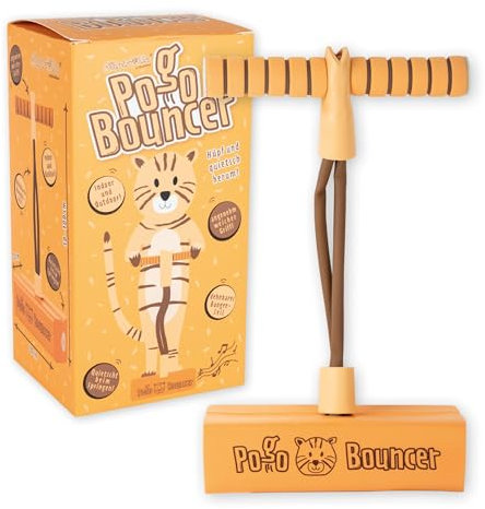 Lutz Mauder Pogo Stick Bouncer - Hopper - Indoor - Outdoor - Spielzeug TapirElla Tiger - Fun Jumper - Spiel für Mädchen und Jungen von 3 bis 8 Jahre
