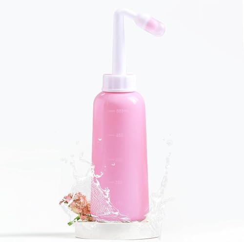 WaaYb 500 ml tragbares Reise-Bidet, Flasche für die Nachsorge, tragbares Reise-Bidet-Sprühgerät für Frauen oder Männer, umgekehrte Stillflaschen-Sprühflasche für persönliche Hygiene Short Head 500ml