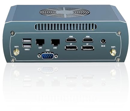 Ttfzzztech Mini PC Ryzen 7 8845HS,Mini Desktop Computer 8GB DDR5 128GB NVMe SSD 8K Four Screens Display,Desktop Micro PC 2 * 2.5G LAN,WiFi6 BT5.2,Win-11 Pro DB9 COM,Business, Home, Office