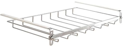 FPHADO Organizer Regolabile per Bicchieri da Vino, Portabicchieri da Vino nel Metallo Sospeso, Supporto per Bicchieri da Vino Il Mobile Foratura per Bar 44 cm