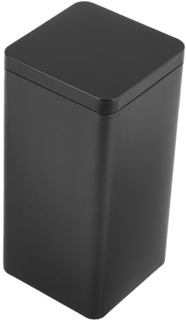 Gatuida Caja Rectangular de Metal para Almacenamiento de Té con Diseño Sellado, Hecha de Hierro Resistente, Adecuado para Encimera de Cocina y Uso Versátil