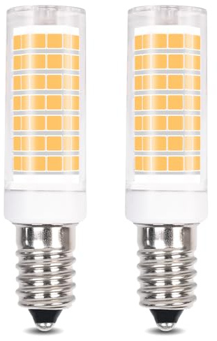 Zyrvolux E14 LED Lampe 6W (Ersatz 60W Halogenlampe), Kaltesweiß 6000k, E14 Glühbirne LED Birne AC220V-240V für Kühlschrank, Extraktor, Tischlampen & Deckenlampen – 2er-Set