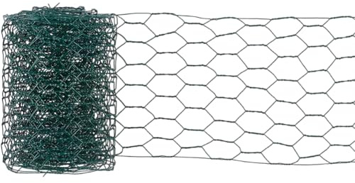 SOFPLATE Malla de Alambre de 3.74 x 118 Pulgada para Flores, para Jarrones, de Hierro, Color Verde Oscuro, para Decorar Cercas, Arreglos Florales, Manualidades de Jardín Y Bricolaje.