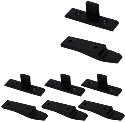 MeevrgR 4 Paar Steckbeschläge, Pressfitting, Kunststoff, Paar, Push, geeignet für Küche, Spezifikationen: Maximale Tragkraft 20 kg, Material: ABS-Kunststoff, Farbe: Schwarz