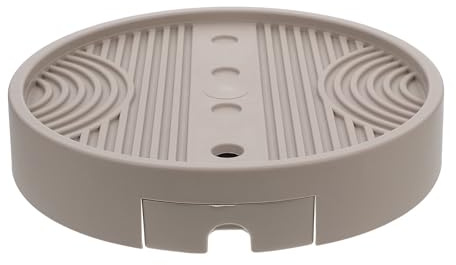 Homoyoyo Plateau à roulettes pour Pots de Fleurs Mocha Soucoupe Ronde Ø265 CM avec Bac D’Eau Amovible Chariot Mobile pour Plantes D’Intérieur Support Décoratif Ventilé pour Drainage