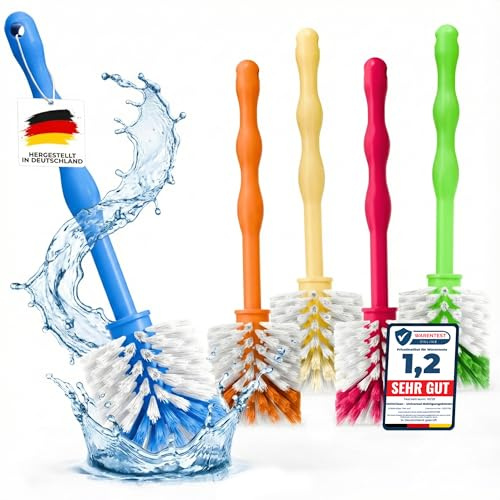 MOXClean®Premium Universal Reinigungsbürste kompatibel für Thermomix TM7,TM6,TM5&Bosch Küchenmaschine Made in Germany. Note 1,2. Spülbürste für effektive Reinigung in der Küche 5er Set in Bunt