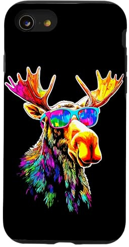 Elan Moose Elan Mâle Femelle Bois Cerf Elans Sauvages Coque pour iPhone SE (2020) / 7/8