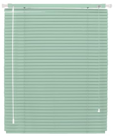 No Drill mini Blinds for Indoor Windows, 1 Aluminum Venetian Blinds & Shades, 20 22 24 26 28 32 36 42 48 W, Light Adjust, Venetian for Home Office Living Room(Light green)
